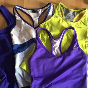 Set of 4 sports tank tops NIKE adidas Champion